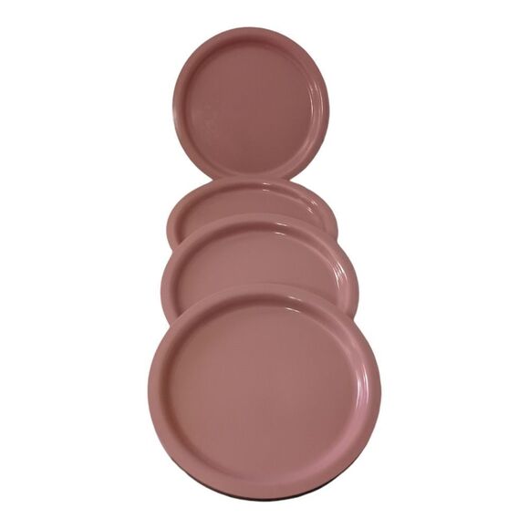 KASEN Melamine Salad Set Pink Large Bowl 4 Small Bowls 4 Plates Peter Pan MCM - Picture 11 of 16